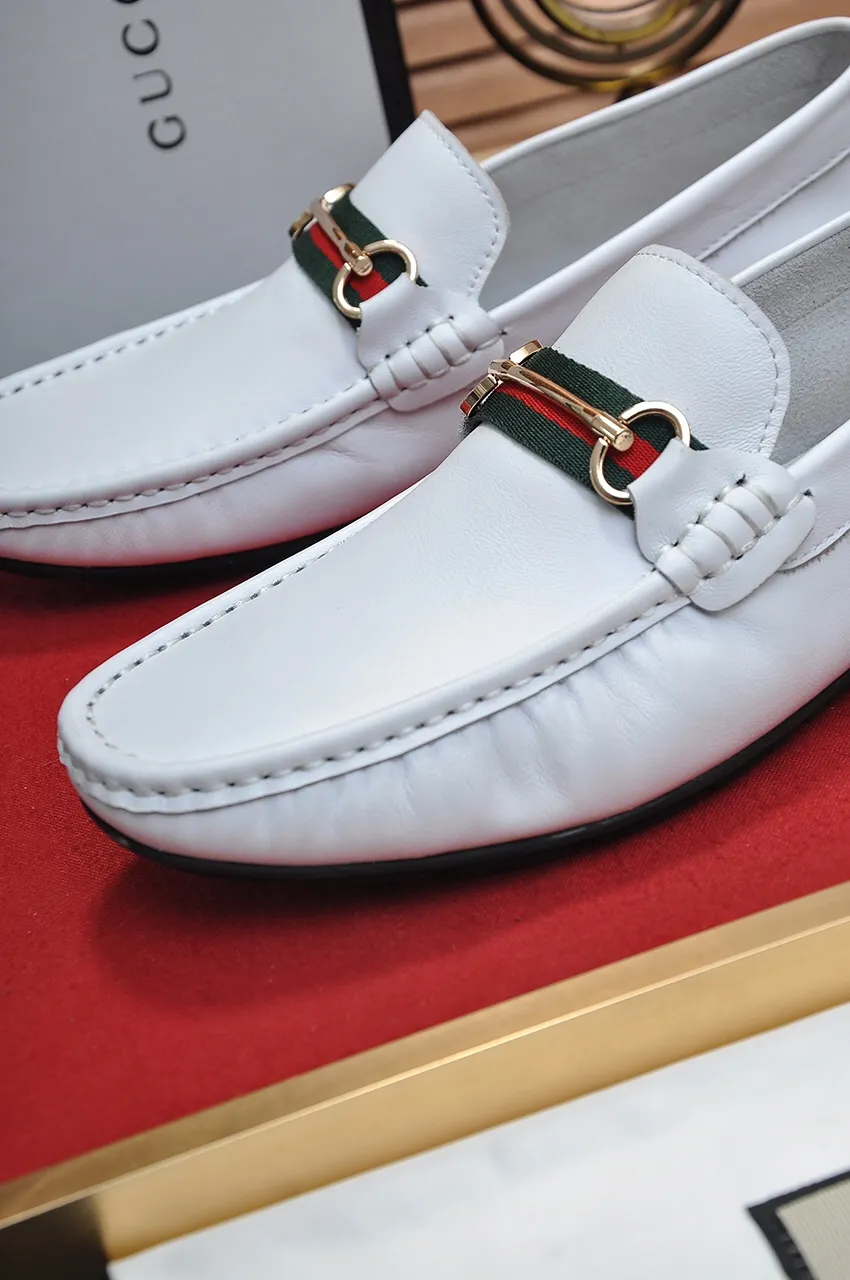Men's Men's Shoes 💰400💶[Gucci] New 🍀Gucci* - top version Gucci Peas Shoes! Made of imported original cowhide, the first layer of single leather is comfortable and lining! Original wear-resistant rubber outsole! High quality products! Code number 38-44!